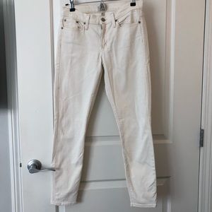 JCrew Cream Toothpick Jeans